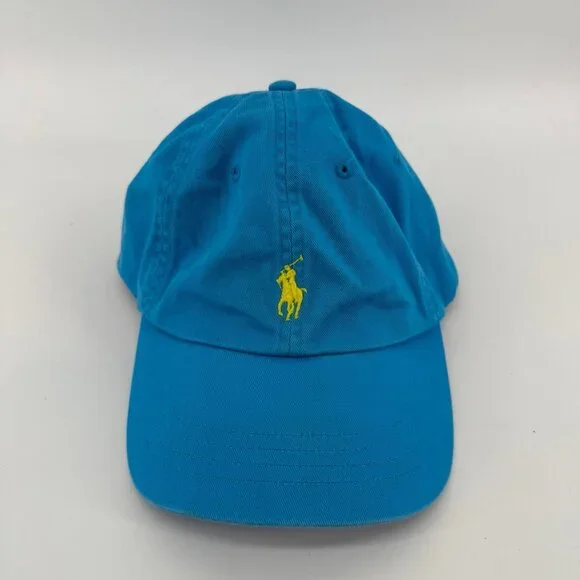 Polo Ralph Lauren Blue Embroidered Pony Baseball Cap Hat OSFA - Picture 1 of 3